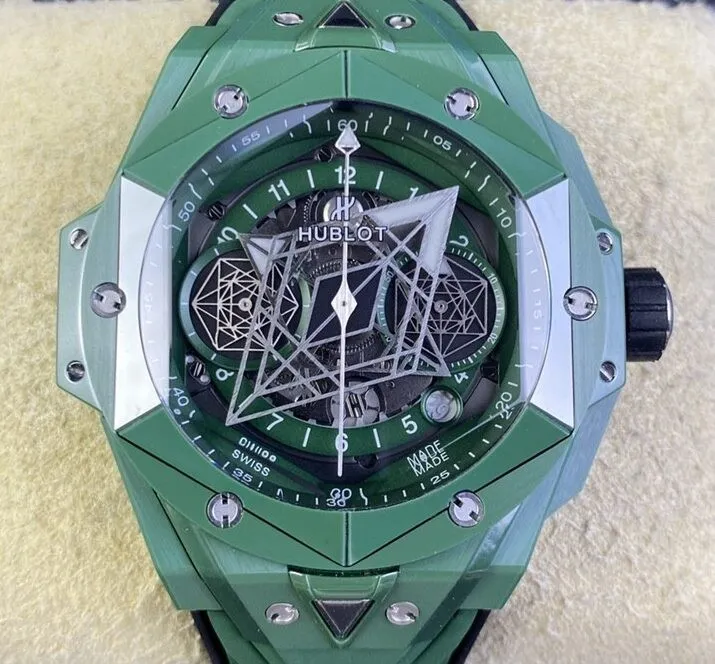 BBF Factory Hublot Big Bang Sang Bleu II 418.GX.5207.RX.MXM22 Green Ceramics