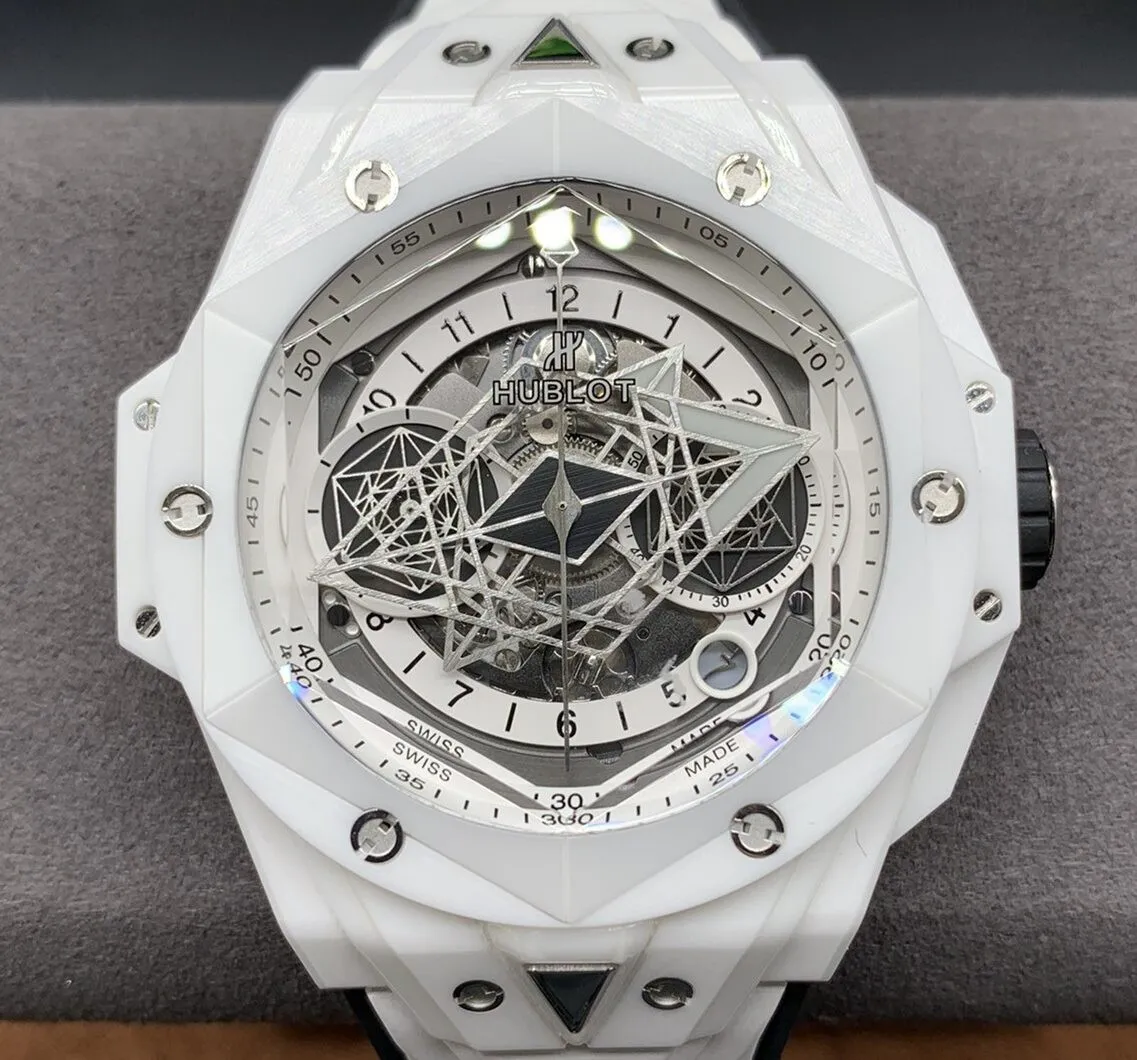 BBF Factory Hublot Big Bang Sang Bleu II 418.HX.2001.RX.MXM2 White Ceramics