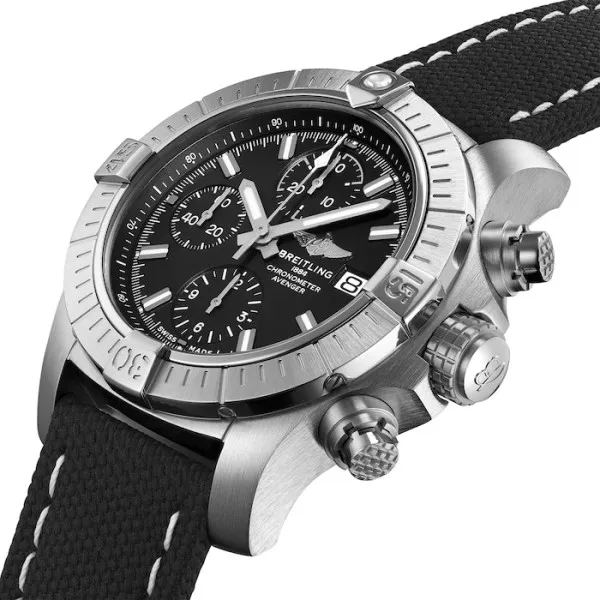 Breitling Avenger Men Automatic Black Fabric Watch A13385101B1X2 photo 3