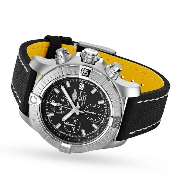 Breitling Avenger Men Automatic Black Fabric Watch A13385101B1X2 photo 5
