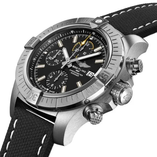 Breitling Avenger Men Automatic Black Leather Watch A13317101B1X2 photo 3