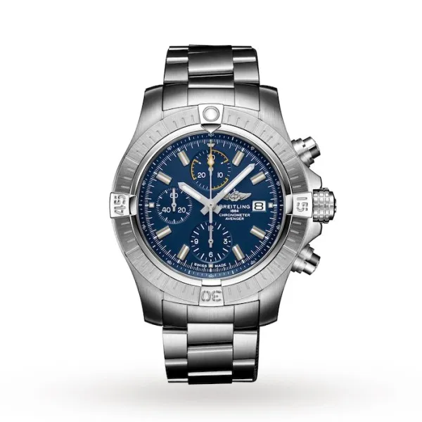 Breitling Avenger Men Automatic Black Leather Watch A32397101B1X1 photo 4