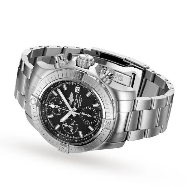 Breitling Avenger Men Automatic Black Stainless Steel Watch A13385101B1A1