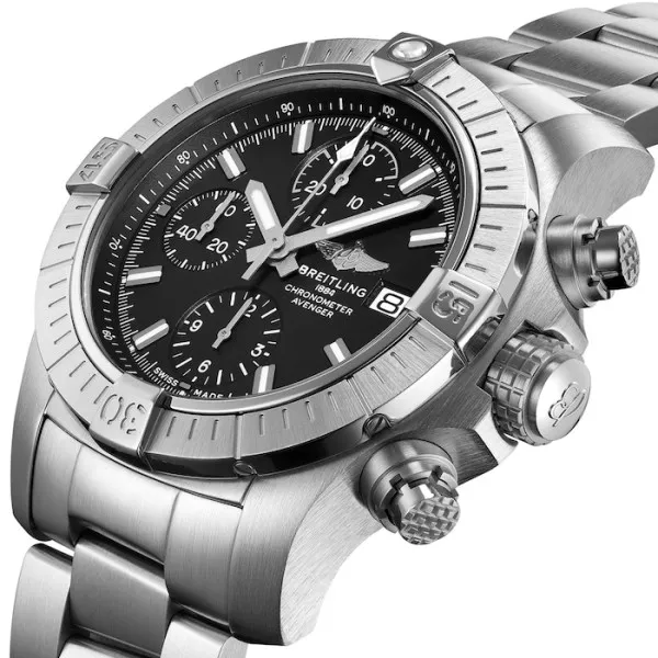 Breitling Avenger Men Automatic Black Stainless Steel Watch A13385101B1A1 photo 3