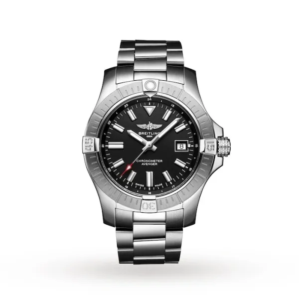 Breitling Avenger Men Automatic Black Stainless Steel Watch A17318101B1A1
