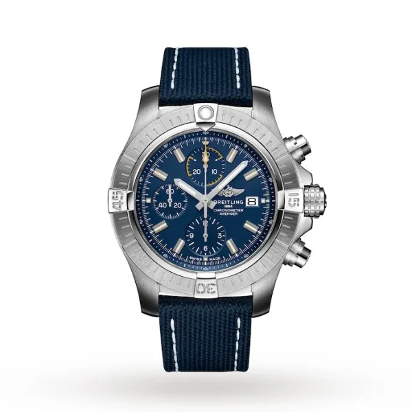 Breitling Avenger Men Automatic Blue Leather Watch A13317101C1X2 photo 2
