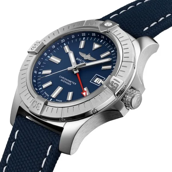 Breitling Avenger Men Automatic Blue Leather Watch A32395101C1X2 photo 2