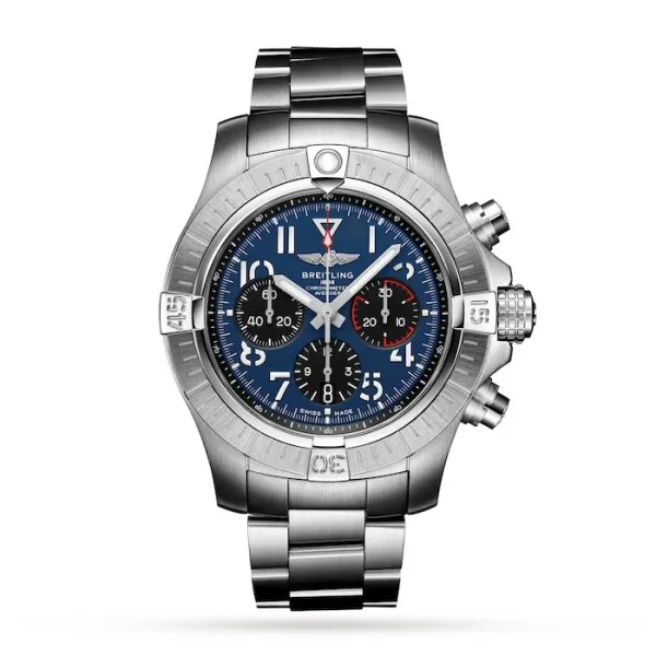 Breitling Avenger Men Automatic Blue Leather Watch A32395101C1X2 photo 4