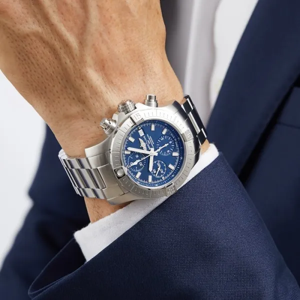 Breitling Avenger Men Automatic Blue Stainless Steel Watch A13385101C1A1 photo 5
