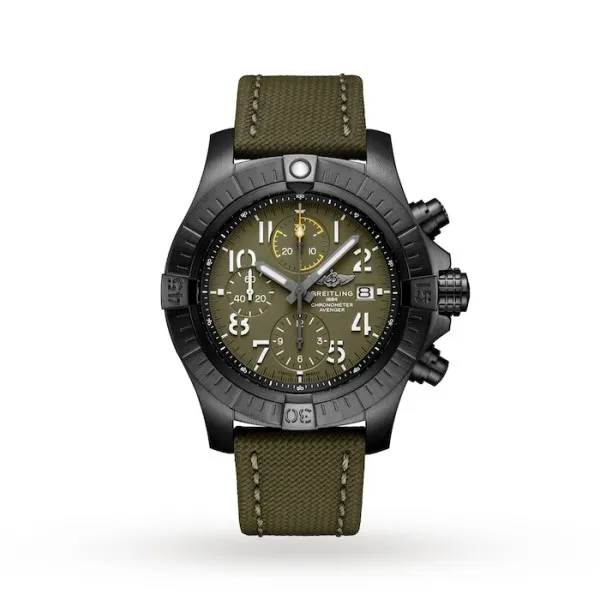 Breitling Avenger Men Automatic Green Leather Watch V13317101L1X2 photo 2