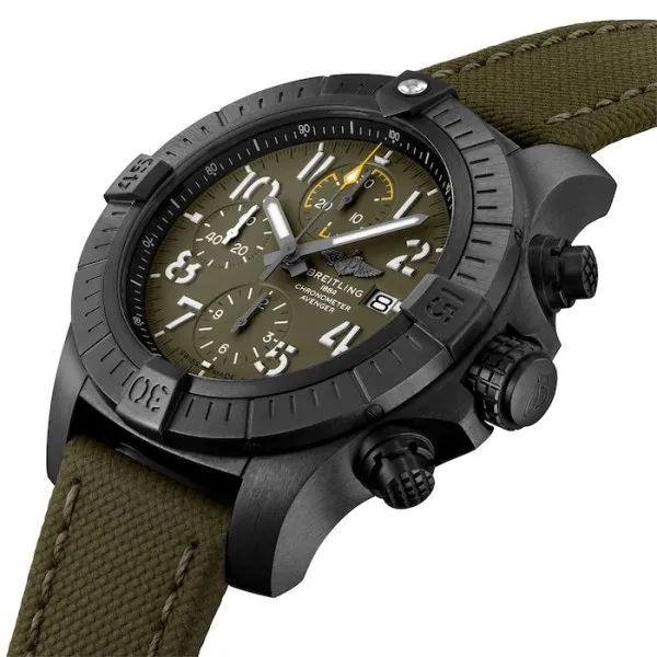 Breitling Avenger Men Automatic Green Leather Watch V13317101L1X2 photo 4