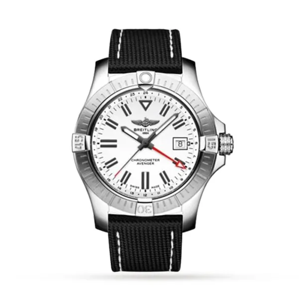 Breitling Avenger Men Automatic White Leather Watch A32397101A1X1 photo 4