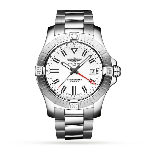 Breitling Avenger Men Automatic White Stainless Steel Watch A32397101A1A1