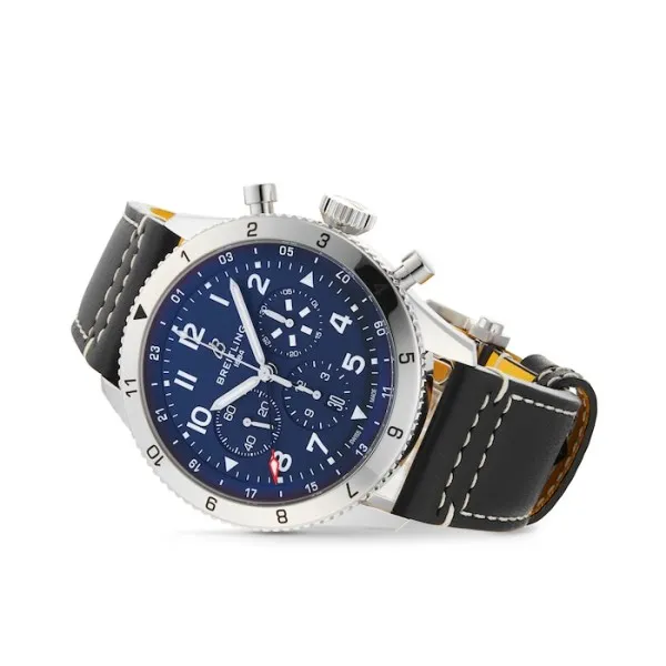 Breitling Aviator 8 Men Automatic Blue Leather Watch AB04451A1C1X1 photo 2