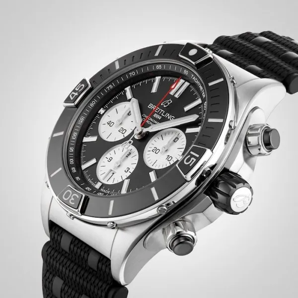 Breitling Chronomat Men Automatic Black Rubber Watch AB0136251B1S1 photo 2