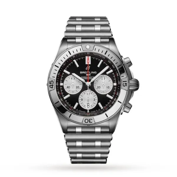 Breitling Chronomat Men Automatic Black Stainless Steel Watch AB0134101B1A1