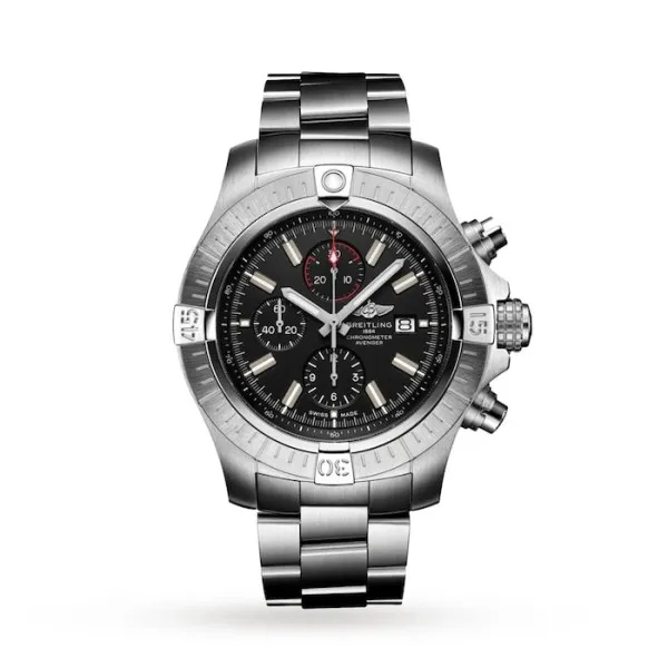 Breitling Chronomat Men Automatic Black Stainless Steel Watch AB0136251B1A1
