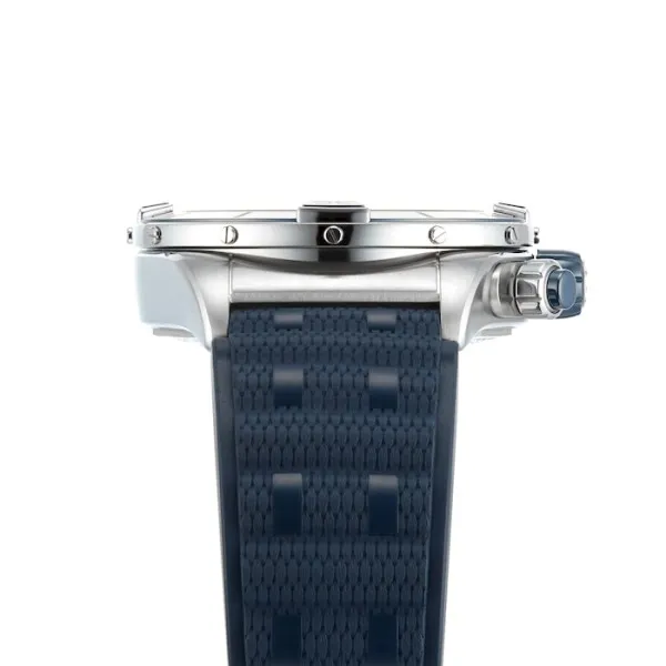 Breitling Chronomat Men Automatic Blue Rubber Watch AB0136161C1S1