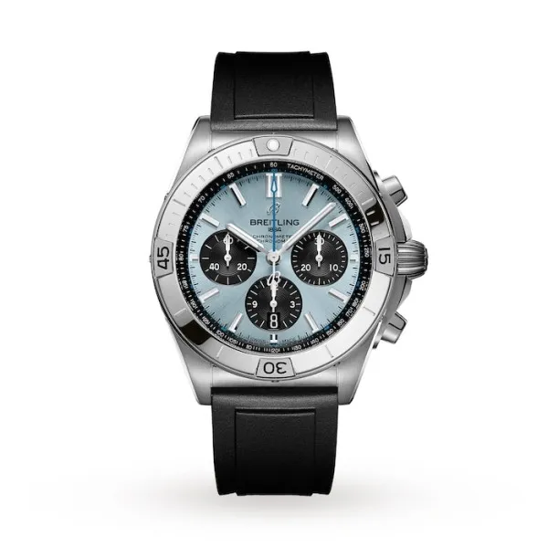 Breitling Chronomat Men Automatic Blue Rubber Watch PB0134101C1S1 photo 2