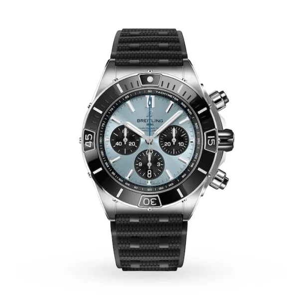 Breitling Chronomat Men Automatic Blue Rubber Watch PB0136251C1S1 photo 2