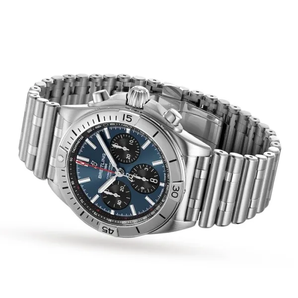 Breitling Chronomat Men Automatic Blue Stainless Steel Watch AB0134101C1A1 photo 2