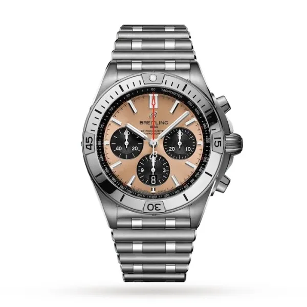 Breitling Chronomat Men Automatic Gold Stainless Steel Watch AB0134101K1A1 photo 2