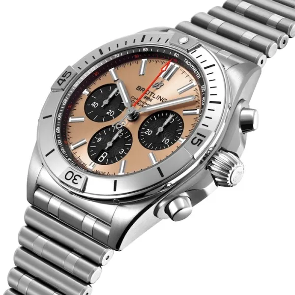 Breitling Chronomat Men Automatic Gold Stainless Steel Watch AB0134101K1A1 photo 3