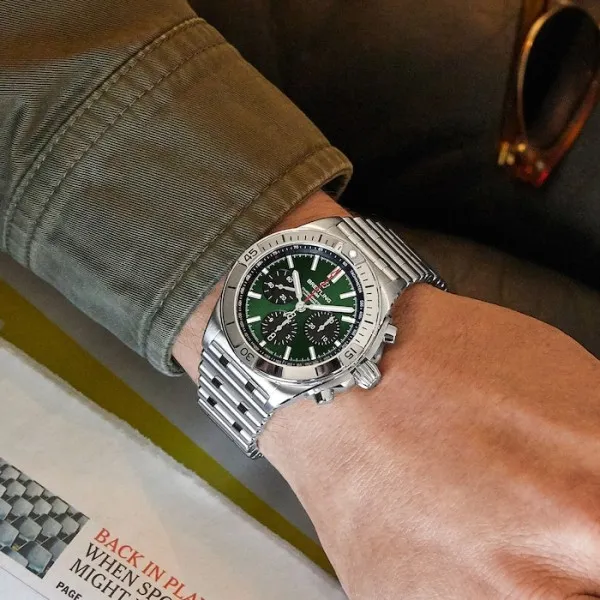 Breitling Chronomat Men Automatic Green Stainless Steel Watch AB01343A1L1A1 photo 3
