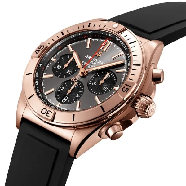 Breitling Chronomat Men Automatic Grey Rubber Watch RB0134101B1S1 photo 3