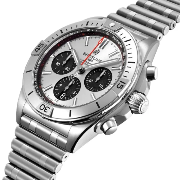 Breitling Chronomat Men Automatic Silver Stainless Steel Watch AB0134101G1A1 photo 3
