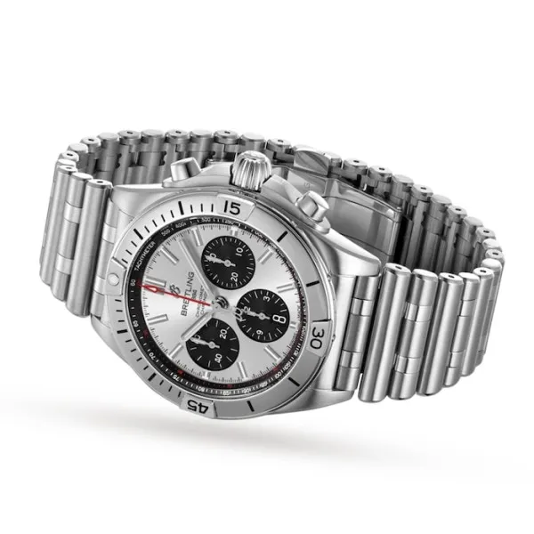Breitling Chronomat Men Automatic Silver Stainless Steel Watch AB0134101G1A1 photo 4