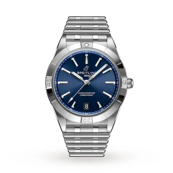 Breitling Chronomat Women Automatic Blue Stainless Steel Watch A10380101C1A1 - Photo 2