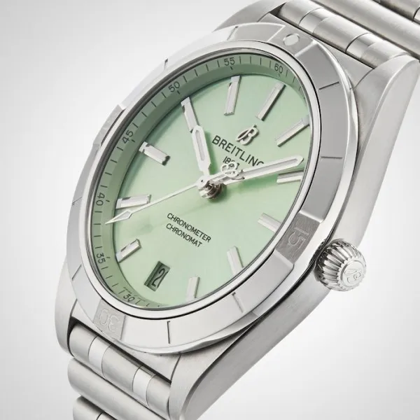 Breitling Chronomat Women Automatic Green Stainless Steel Watch A10380101L1A1 - Photo 3