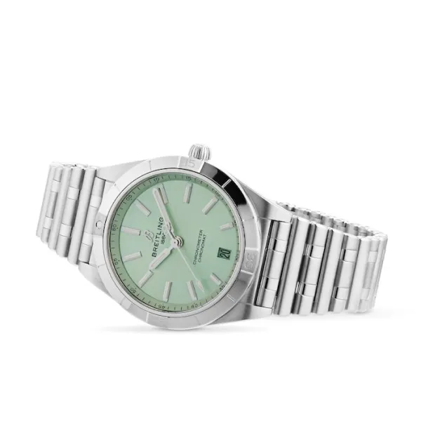 Breitling Chronomat Women Automatic Green Stainless Steel Watch A10380101L1A1