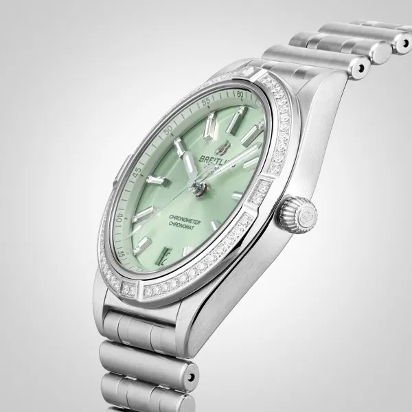 Breitling Chronomat Women Automatic Green Stainless Steel Watch A10380591L1A1 photo 2