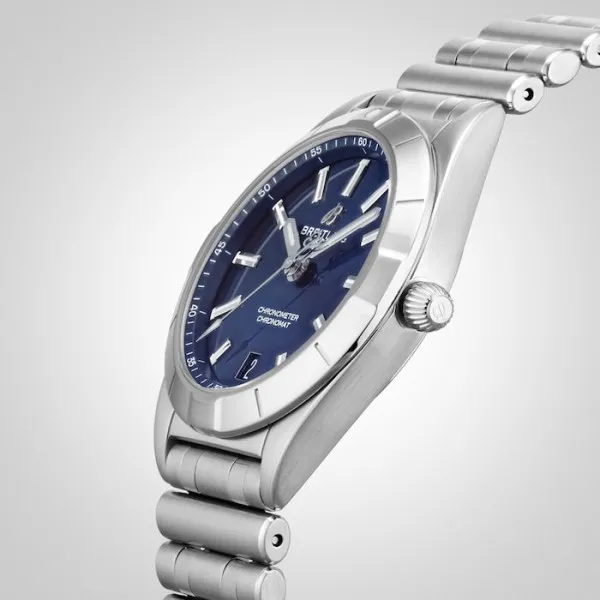 Breitling Chronomat Women Quartz Blue Stainless Steel Watch A77310101C1A1 photo 4