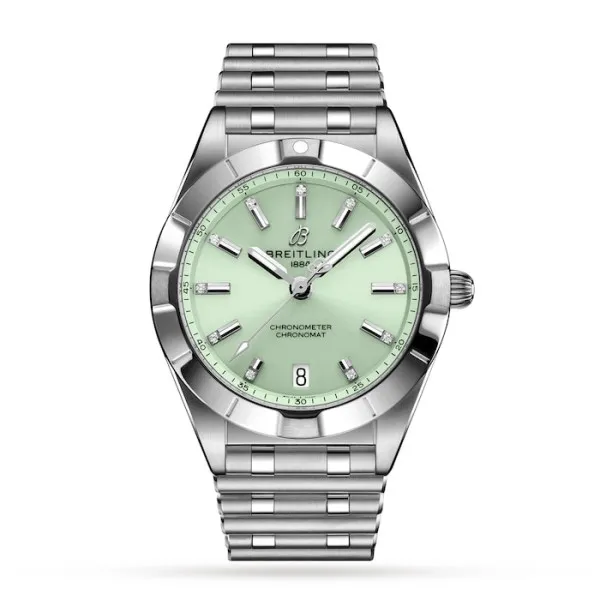 Breitling Chronomat Women Quartz Green Stainless Steel Watch A77310101L1A1 photo 3