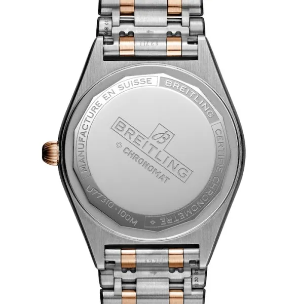Breitling Chronomat Women Quartz Silver Stainless Steel &amp;amp; 18ct Rose Gold Watch U77310591A1U1