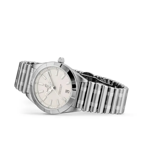Breitling Chronomat Women Quartz Silver Stainless Steel Watch A77310101A2A1 photo 3
