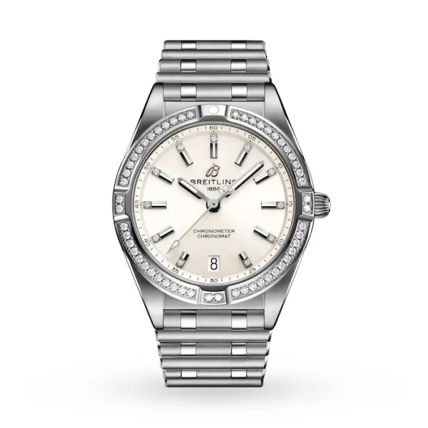 Breitling Chronomat Women Quartz Silver Stainless Steel Watch A77310591A1A1 photo 3