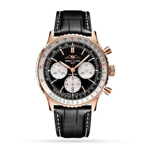 Breitling Navitimer Men Automatic Black Alligator Watch RB0138211B1P1 - Photo 4