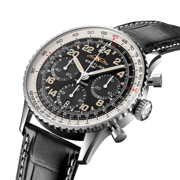 Breitling Navitimer Men Automatic Black Crocodile Watch PB02301A1B1P1 photo 2