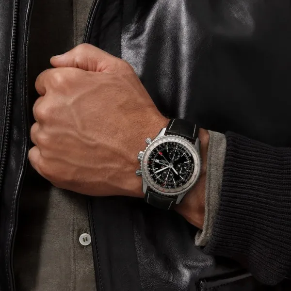Breitling Navitimer Men Automatic Black Leather Watch A24322121B2X1 photo 4