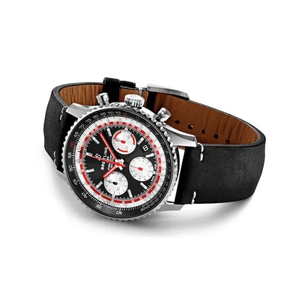 Breitling Navitimer Men Automatic Black Leather Watch AB01211B1B1X2 photo 3