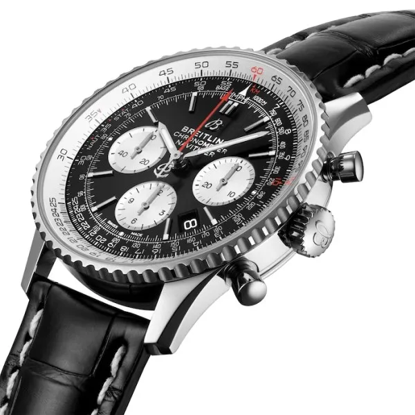 Breitling Navitimer Men Automatic Black Leather Watch AB0121211B1P1 photo 2