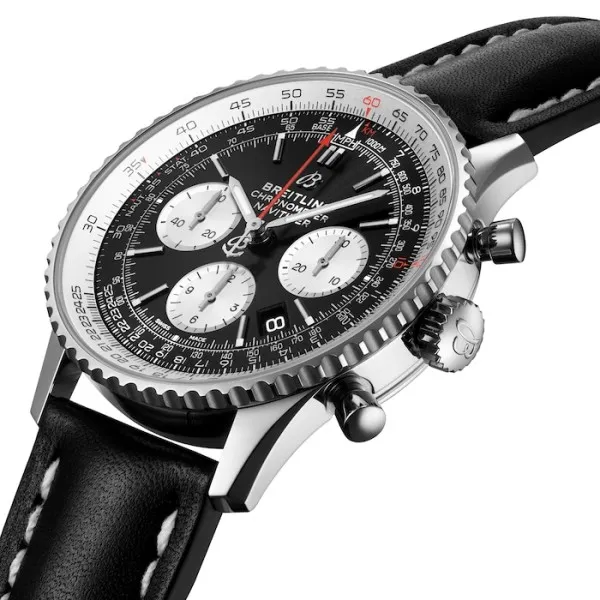 Breitling Navitimer Men Automatic Black Leather Watch AB0121211B1X1 photo 2