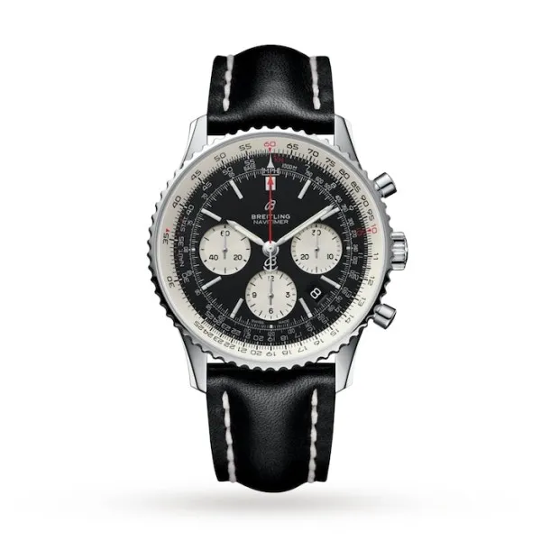 Breitling Navitimer Men Automatic Black Leather Watch AB0127211B1P1 - Photo 2