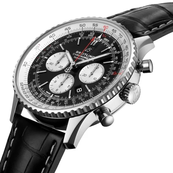 Breitling Navitimer Men Automatic Black Leather Watch AB0127211B1P1 photo 4