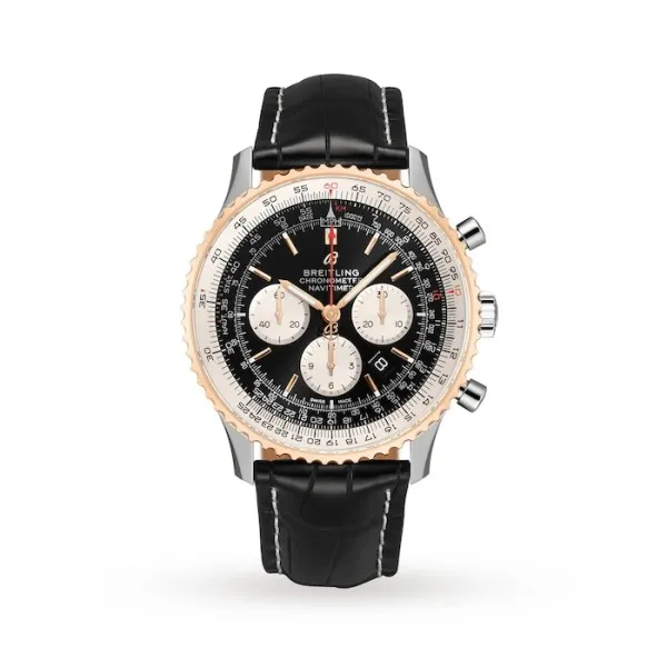 Breitling Navitimer Men Automatic Black Leather Watch UB0127211B1P2 - Photo 4