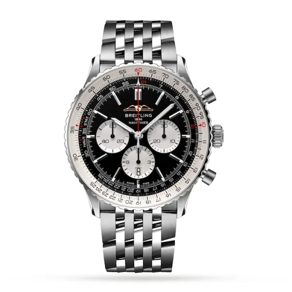 Breitling Navitimer Men Automatic Black Stainless Steel Watch AB0137211B1A1